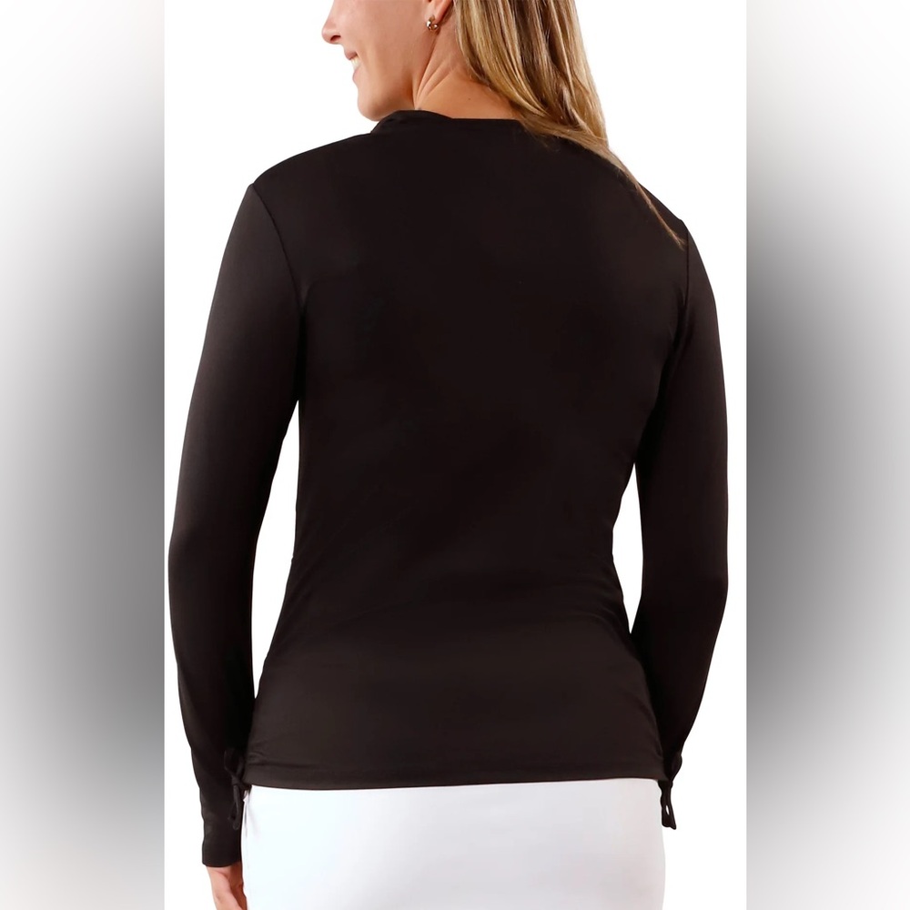 UV SKINZ Black Long Sleeve Top and Capri Leggings Swim Set - Picture 4 of 8